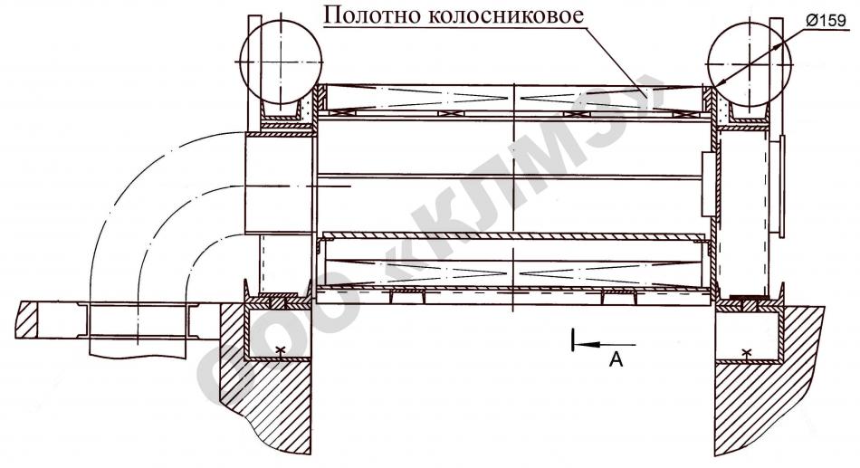 Чертеж топки механической  ТЛП(Щ), ТЛПМ(Щ) Полотно колосниковое