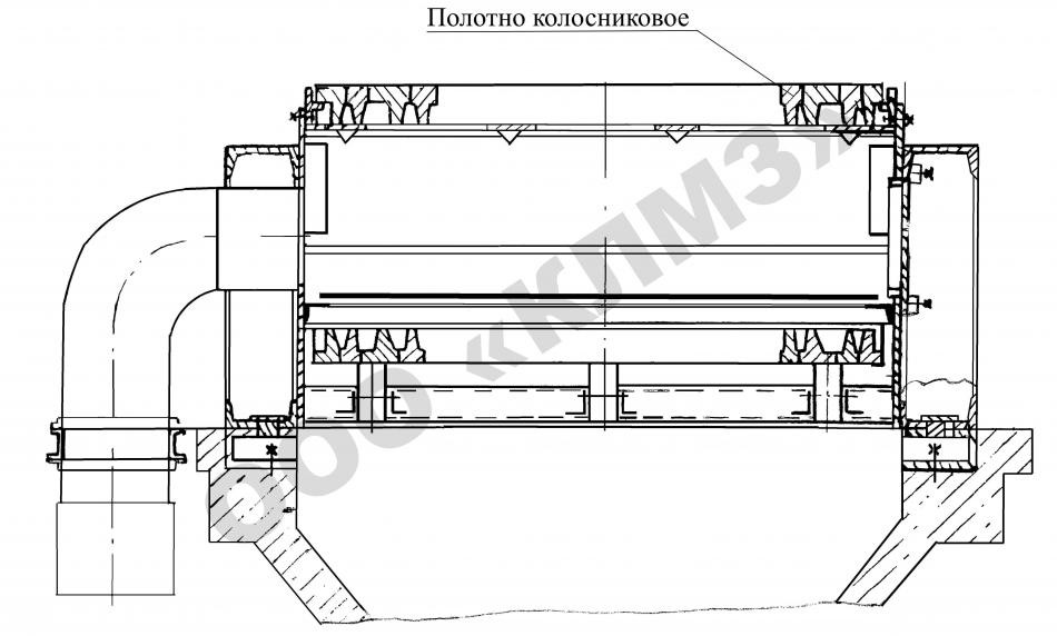 Чертеж топки механической  ТЛПМ(Щ) Полотно колосниковое
